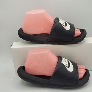 Nike Women’s Black Slide Sandals with White Logo